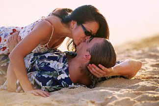 Поцелуй на пляже